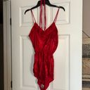 One Piece Large Red Fredricks Of Hollywood Lingerie Romper  Bodysuit Photo 7