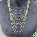 Monet Goldwater Greek Womens Vintage Gold Tone  Multi Strand Chain Necklace Photo 0