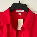 Coldwater Creek Red Button Down Shirt Photo 1