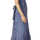 Cleobella Sophia Midi Maxi Dress Flutter Sleeve Floral Button Front Blue Pink L Photo 3