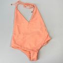 Vitamin A  Swimsuit One Piece Bianca Bodysuit Orange Halter V-Neck Open Back XS Photo 2