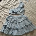 Showpo Blue Ruffle Skirt Set Photo 1