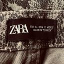 ZARA  Snake Skin Design High Rise Skinny Jeans Taupe Size 2 Photo 1