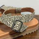 Universal Threads Universal Thread Women's Animal Print Platform Strappy Sandals Brown Size 11 Photo 3