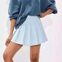 American Eagle  Pleated School Girl Mini Skirt Light Blue 8 Cotton Photo 0