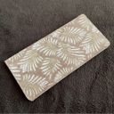 Anthropologie Mattie Suede Wallet/ Pouch Beige white and lime Photo 5