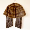 Vintage Mink Fur Stole Cape Capelet Winter Luxury Wrap Pockets Size undefined Photo 1