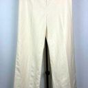 Loft Ann Taylor  Cream Silk Linen Laura Wide Leg Trouser Pants Photo 0