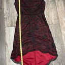 Chelsea & Violet Black Lace Over Red Short Sleeve High Low Dress Size Small Photo 12