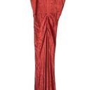 Lee SAU  Michelle Satin Full Length Maxi Dress Gown in Terracotta Sz 2 US Photo 3