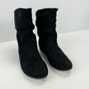 X-Appeal  Size 8 Womens Carney Wedge Boot Black Faux Suede Photo 7