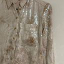 Pilcro  Anthropologie Sequin NYE blouse sparkle button up Photo 6