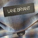 Lane Bryant  blue tartan plaid ruffle full wrap mini skirt Photo 5