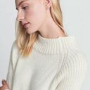 frame denim  Womens Boxy Rib Alpaca Wool Sweater Off White Ivory Crew Neck Size S Photo 0