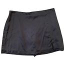 Abercrombie & Fitch Black Satin Mini Skort Size Large Photo 0