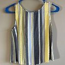 Harper ✨  Women’s Yellow Blue Striped Tank Top Small Photo 0