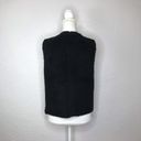 Madewell  Women's Black Sherpa Faux Fur Zipper Sleeveless Vest Size Small Photo 1