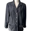 St. John  Sport Dark Denim Ruffle Jacket Photo 12