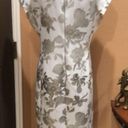 ECI  New York silver floral white dress Photo 3