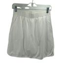 Denim & Co  Women's Activewear Skort Elastic Waistband Mini Skirt White Small Photo 0