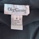 Oleg Cassini  Black Embellished Short Sleeve Blouse Size Small Photo 3