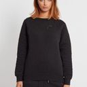 Nike  Black Rally Textured Crewneck Pullover Sweatshirt M Photo 0