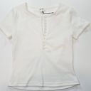 superdown  Jocelyn Button Tee in White Photo 1