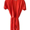 Babaton Aritzia Wallace Red Short Sleeve Tie Mini Wrap Dress, Size XXS Photo 2