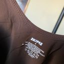 SKIMS NWT  Fits Everybody Square Neck Bodysuit Cocoa Brown Size M Photo 7