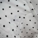 Dalia Collection Dalia White Short Sleeve Dot Blouse Size Medium Photo 2