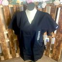 Cherokee  workwear scrubs unisex black VNeck short sleeve traditional shirt top M Photo 8