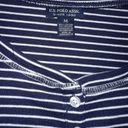 U.S. Polo Assn. striped long sleeve ribbed thermal shirt Navy & White medium NWT Photo 1