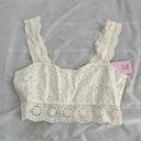 Miss Selfridge  white eyelet crop top Photo 0