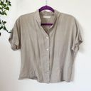 Bryn Walker Vintage  Button Down Crop Shirt Sz M Photo 0