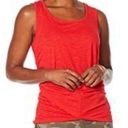 Skinny Girl  stretch slub jersey knit side ruched tank top red S Photo 1