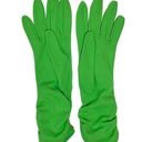 Vintage Neon Green Nylon Forearm Gloves Photo 3