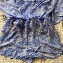 Rue 21  Women’s Sz L ROMPER SHORTS Long Dress FLORAL Light Blue NWT MSRP $29.99 Photo 3