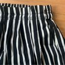 J.Crew  Mercantile High Waisted Black and White Striped Pleated Skirt Size 0 Photo 3