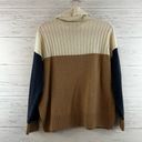 Madewell  Hickory Turtleneck Sweater in Colorblock Size S Photo 2