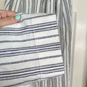 Madewell  Linen-Cotton Paperbag Pants in Dark Baltic Stripe Size 4 Beachy Summer Photo 7