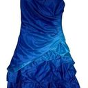 Onyx Vintage  Nite Strapless Ombre Dress Blue Photo 0