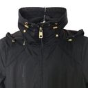 Cole Haan  Packable Raincoat Hooded Zip Pocket Drawstring Waist Gorpcore Black XS Photo 7