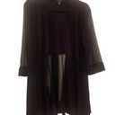 R & M Richards  Women's Mesh Insets Open Front Duster Cardigan Purple Size 10 Photo 0