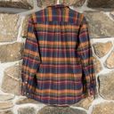 Tommy Hilfiger Vintage Orange/Blue Plaid  Flannel w/ Embroidered Crest Photo 3