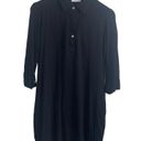 Allen Allen  Dress Women M Black Collar V-Neck 3/4 Sleeve Short Length Casual Photo 5