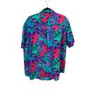 American Vintage Vintage 90s Hawaiian Shirt Womens Small 100% Silk Multicolor Buttondown Photo 4