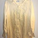 DKNY  City Women’s Dip Dye Ombre Linen Button Down Shirt Size L/XL Photo 0