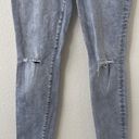 CAbi Size 10 High Skinny Gray Distressed Knee Jeans Style 3939 Photo 2