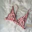 Ris-k Barbiecore Bikini Top Plaid Pink Size Medium NWT Photo 0