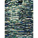 Cynthia Rowley  Green  Blue Black Zebra Print Wrap Dress Size Small Photo 3